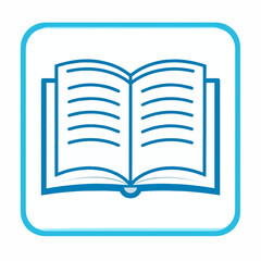 Big book icon, perfect for education, e-learning, or reading apps