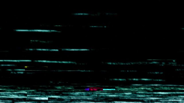 Colorful Digital Pixel Glitch Noise Effect. Vintage Video Signal Distortion.