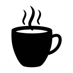 Vector graphic of hot coffee cup steaming with aroma perfect for coffee shop menu design needs
