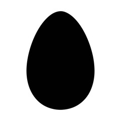 Isolated black egg shape vector illustration perfect for easter egg hunt designs and templates