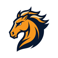 Spirited Mustang Mascot Logo Wild Untamed Horse Design