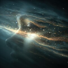 Cosmic portrait of a face