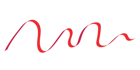 Set of red flat ribbons isolated on white background. Ribbon banner vector illustration. Holiday lace.