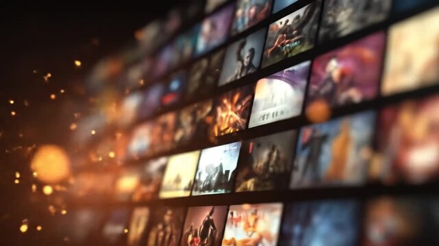 Video game thumbnails grid