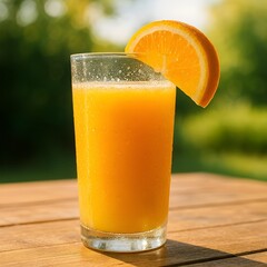 Refreshing Glass of Orange Juice