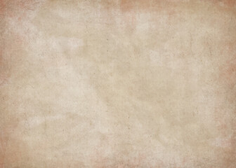 Vintage old paper background texture, brown aged crumpled parchment surface