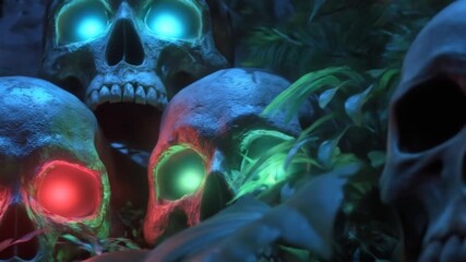 Glowing skulls - Powered by Adobe