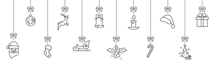 christmas background, new year decorations, vector illustration