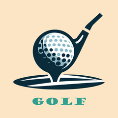 Golf clipart logo icon vector white bacground .