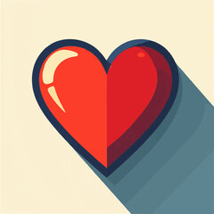 Big heart icon, perfect for love, health, or social media graphics