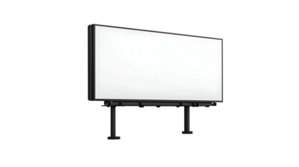 Blank billboard against a dark background