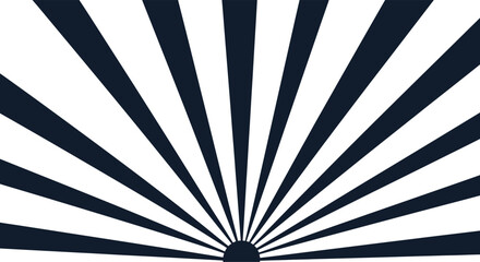 Vector art of abstract dark blue sunburst radiating from a central point against a stark, symbolizing energy, power, and a new beginning