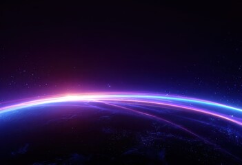 Cosmic Earth's glowing horizon