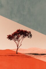 Desert Tree Landscape Scene