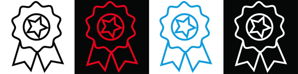 Icon for success | Reward icon | Award editable icon set with four colour