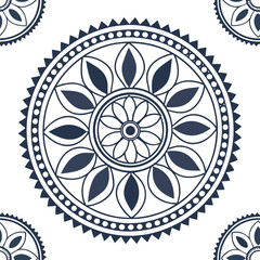 Traditional earthen pottery mandala folk art vector illustration scalable eps icon vector