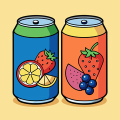 Fototapeta premium Strawberry jam jar vector illustration with kitchen and beverage elements
