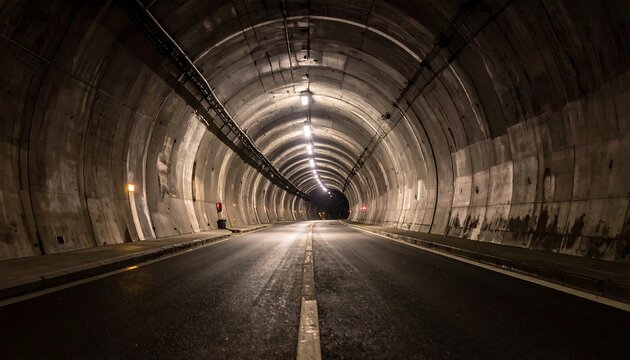 Dark tunnel road