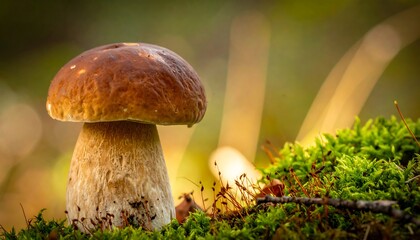 Forest mushroom, vibrant colors