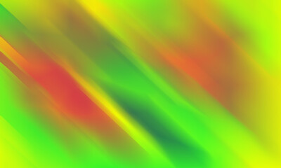 Diagonal Abstract Streaks in Green, Yellow, Red and Orange