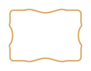 Golden realistic 3d frame. Luxury frame, vintage object mockup for photo frame, ornamental border in oriental style. Vector illustration for certificate, various design