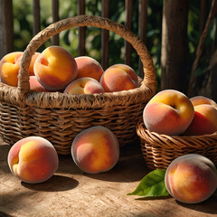 basket of peaches