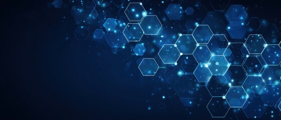 Abstract tech background with hexagons