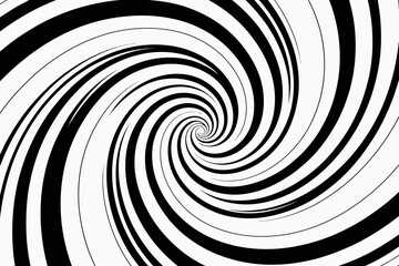 Mesmerizing black and white optical illusion spiral creating a dizzying vortex effect