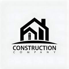 Minimalist developer logo, abstract rising lines forming skyscraper silhouette, modern geometric premium design