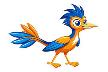 cartoon bird with a blue ribbon