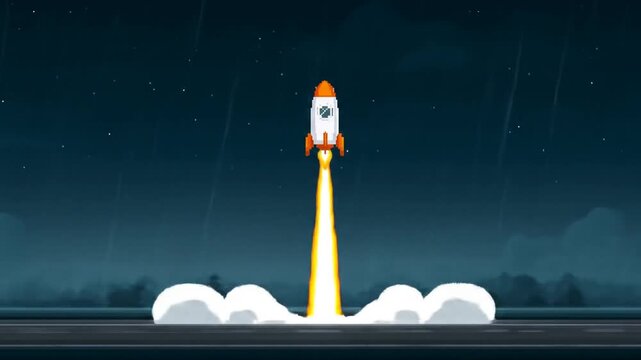 Rocket launch illustration