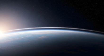 Rainbow sky symbolizing atmospheric ozone shield