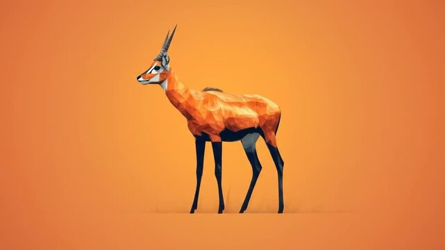 Geometric antelope illustration