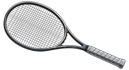 Tennis Racket Isolated on White Background for Sport or Recreation