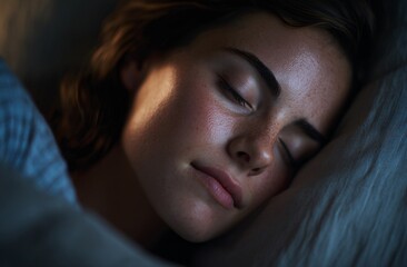 Peaceful Person Sleeping on Pillow