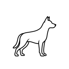 Obraz premium Standing Dog Outline Silhouette Illustration Vector Graphic