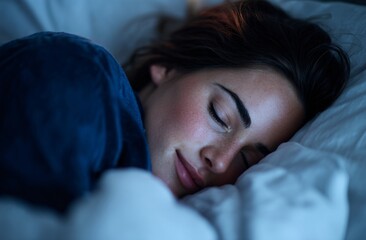 Peaceful Person Sleeping on Pillow