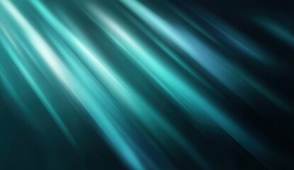 Teal light rays radiating on dark background