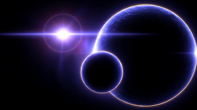 Planet eclipse in space