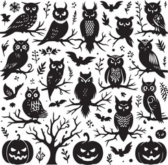 Halloween Silhouettes Icons