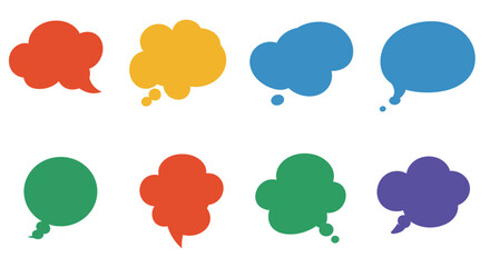 Colorful Speech Bubbles: Communication and Expression Icons.