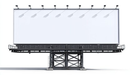 Obraz premium Blank billboard on a metal stand (1)