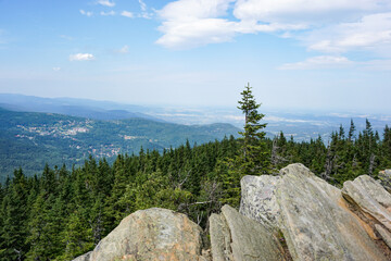Krajobraz górski, widoki, Karkonosze, panorama