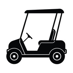 Zoo Keeper element isolated golf cart on white background