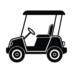 Zoo Keeper element isolated golf cart on white background