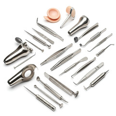 ent diagnosticset on white background