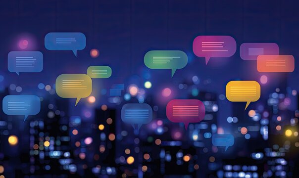 Night city conversation