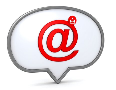 3D email notification bubble - Powered by Adobe