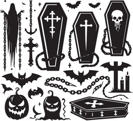 Halloween Silhouettes Icons