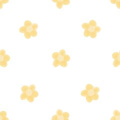 seamless floral pattern with yellow flowers 